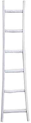 BISCOTTINI Scala Legno Porta Asciugamani e Vestiti 150x43x5 cm - Decorativa per Soggiorni, Bagni e Camere - Porta Asciugamani Bagno da Terra