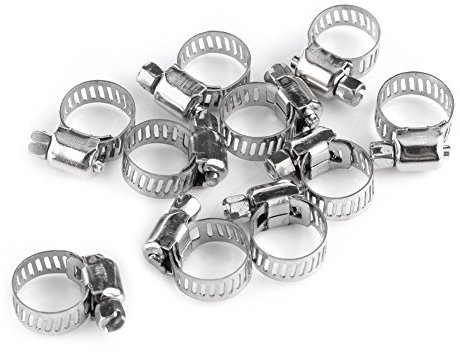 Clip per tubo, fascetta fermatubo Installazione facile Argento 3-4 mm per manutenzione(8-12)
