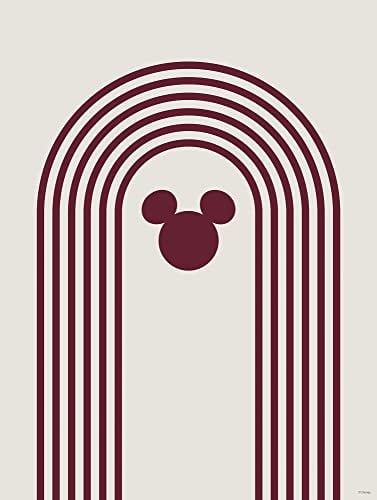 Komar Quadro da parete - Minimo Topolino - Dimensioni: 30 x 40 cm - Poster stampa artistica decorazione soggiorno, camera da letto, Disney