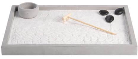 Esschert Design TT230 - Statuetta rettangolare da giardino zen, lunghezza 30,2 cm