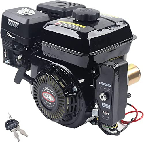 Benzinmotor Standmotor 3600U/Min Kartmotor Antriebsmotor, Elektrostart 7,5 PS Benzin Motor Standmotor 4-Takt 1 Zylinder 212 ccm Pull Start
