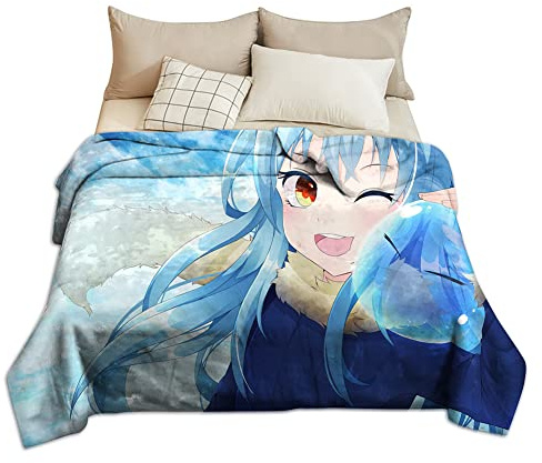 Zhongkaihua Anime Decke That Time I Got Reincarnated as a Slime Figur bedruckte Flanell Decke Weich Gemütlich für Zuhause Bett Sofa