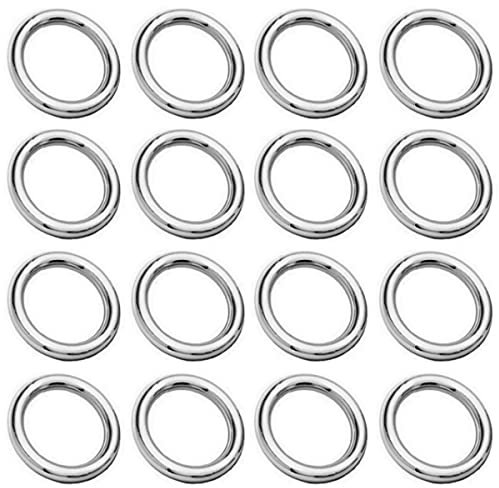 My-Bead Ösenringe Ø 8mm 925 Sterling Silber Schmuckringe geschlossen Basteln & Reparieren DIY Rundringe Schmuckherstellung (20 Stück)