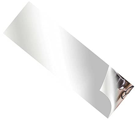Adesivi da parete a specchio, 50 x 200 cm, autoadesivi per specchio, spessore 0,1 mm/0,2 mm, adesivi da parete per casa, soggiorno, camera da letto, decorazione (0,1 mm) 50 x 200 cm