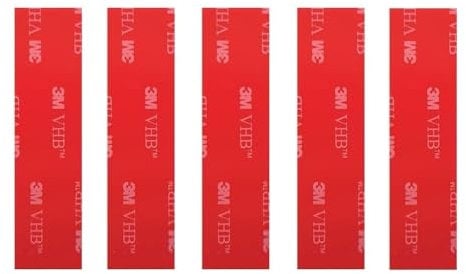 BEK-FIX 5 x Number Plate Sticky Pads Strong 3M VHB Double Sided Fixings