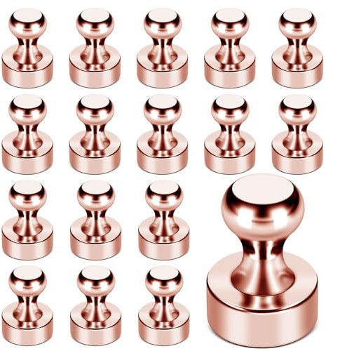 LOVIMAG Fridge Magnets, 18Pcs Cute Magnets for Refrigerator Strong Fridge Magnets for Whiteboard, Small Neodymium Magnets for Fridge, Pink Magnets for Decorative Magnets,Kitchen, Office, School, Map