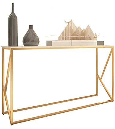 MOooy Table Console en marbre doré, décoration de Salon, Table de Couloir, Armoire de Porche, étagère Murale de séparation Nordique