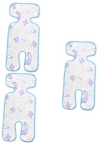 Vaguelly Baby Stroller Ice Silk Mat 3 Stk Universalmatte für Kinderwagen kindersitz Cool Beschichtung Sitzkissen Liner Baby Eispad Bambusfaser Baby Stroller Seat Cushion