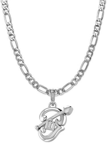 Mtrolls Anhänger aus 92,5 % reinem 92,5 % Sterlingsilber, mit Tamilischer Figarokette, OM, 55,9 cm, Anhänger-Set aus Sterlingsilber, klein, silberfarben,, Small, Sterling Silber
