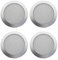 Pyatofly 2 rejillas para altavoces de techo, rejilla de altavoz de audio integrada de techo de 4 pulgadas (plata)