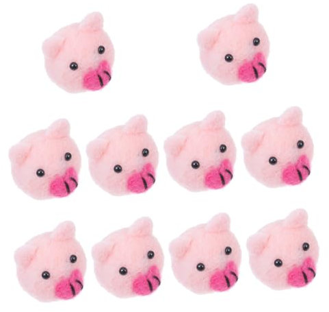 Hohopeti Ornamenti Decorativi Fai da Te Unici in Feltro di Lana a Forma di Maialino per Ragazzi E Ragazze Set da 10 Pezzi