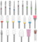 Depvko 22pcs Nail Drill Bits Set, Professional 3/32'' Ceramic Diamond Safety Drill Bits Nail Tech, Cuticle Remover Electric Nail File Bits for Acrylic Gel Efile Nail Drill, Nail Manicure Pedicure Set