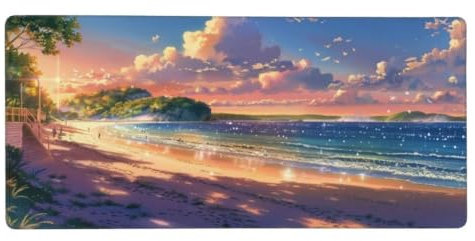 Gaming Tapis de Souris Aurore, Grand Tapis de Souris XXL 1200x600x3mm, Lever du Soleil Tapis Souris Clavier Bureau Surface Lisse Base en Caoutchouc Anti-dérapant Soft Cloth,Ordinateur Portable N1-316