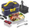 Smarthers Fiambrera Electrica - Fiambreras Comida Trabajo de Acero Inoxidable - 80W Lunch Box Portatil con Bandeja Extraíble, Fiambrera Termica para Comida Caliente, Fácil Limpieza y BPA Free, 1,8L