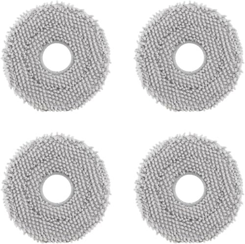 roborock Qrevo Washable Vacuum Mop Cloths, Compatible with Qrevo S & Qrevo Master Robotic Vacuums, Washable and Reusable Soft Mopping Pad Replacement Accessories - 4 Pcs