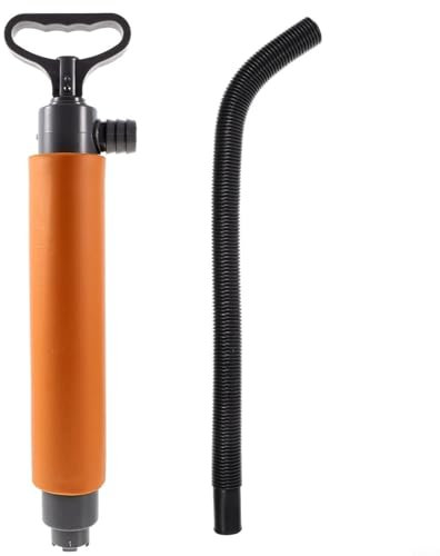WIIYENA Pompe à eau manuelle pour kayak, pompe à eau manuelle, pompe à eau de cale, pour kayaks, canoës et bateaux, accessoires de kayak (orange)