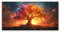 BOHUO Or, rose Tableau Decoration Murale Salon Moderne Grand, Arbre coloré Tableaux Arbre De Vie,Impression Sur Toile,Decoration Murale Chambre Cuisine-80x160cm Sans cadre
