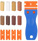 14pcs Laminat Reparaturset, 8 Farben Hartwachs Reparaturset, Laminat Reparatur mit Schaber, Parkett Reparaturset von Kratzern Löchern, Arbeitsplatte Reparaturset Laminatboden für Vinyl Holz Möbel