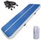 Air Mat Tumble Track 6.6ft 4 Inches Thick Gymnastics Inflatable Tumbling Track Mat with Air Pump Blue 200CM