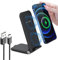 Qi Induktive Ladestation Wireless Charger, 15W Kabelloses Handy Ladegerät Ständer für Samsung Galaxy S25 Ultra S24 Plus S23 FE S22 S21 S20 S10, Google Pixel 9 8 Pro 7a 6 XL, iPhone 16 15 14 13 12 11