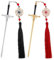 2 Stück Schwert Katana Lesezeichen Hübsches Schwert Lesezeichen mit Quaste Metall Lesezeichen Vintage Quaste Metall Anhänger für Buchliebhaber Ideal als Geburtstagsgeschenk Lehrertag Dankeschön