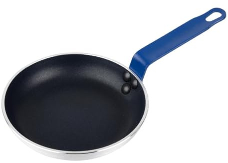 Hygiplas Non-Stick Aluminium Frypan with Blue Handle, 200x40mm, 200x40 mm | Teflon Platinum Plus coating provides advanced scratch resistance, while the cool-touch handle ensures safe kitchen use.