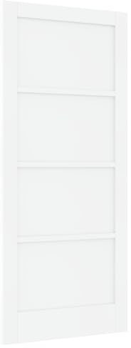 vidaXL Porte Intérieure 'ORKDAL'Blanche 86x198.5x4 cm Bois Massif Pin