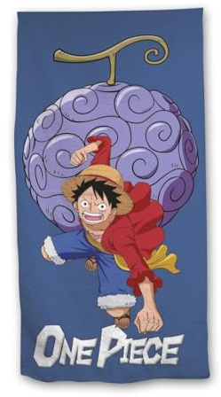 aymax One Piece Luffy Platztuch, 70 x 140 cm, 100 % Polyester