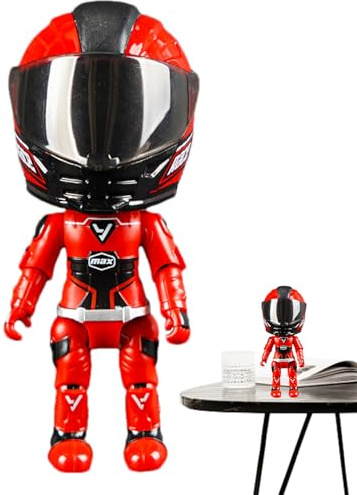 Motorcycle Action Figure | Anime Motorcycle Transformation Figure - Dynamic Q Version Doll With Switchable Modes | Poseable Collectible Toy, Mech Rider Model For Fans, Cool Desk Decor & Gift For Adult