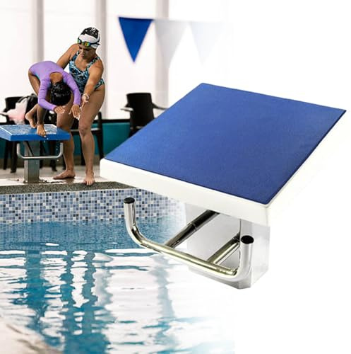 WEIMILOR 19,7-Zoll-Pool-Startblock mit Sprungbrett und Wettkampfsprungplattform mit Rückenschwimmgriff, robuste Edelstahlbretter für den Einbau im Boden Y2