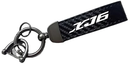 Porte-clés Moto pour Yam&AHA XJ6 N/Diversion 2009-2014 (2010-2014) - Accessoire en Cuir Et Fibre De Carbone(Style B)