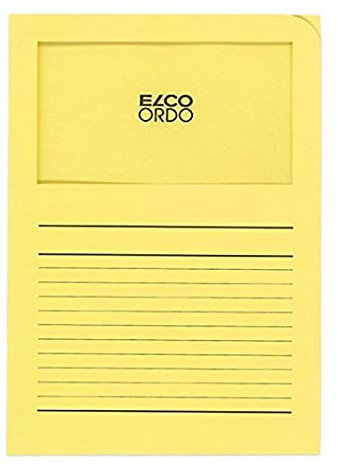 ELCO 29489.71 Ordo Organisationsmappe Classico, 220 x 310 mm, 120 g, gelb, Strohgelb, 22X31