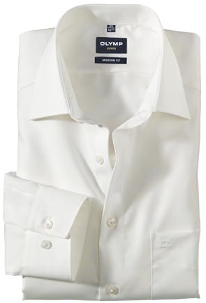 Olymp Herren Langarmhemd - Luxor Modern Fit, Gr.43, Farbe 82 beige