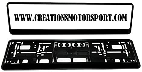 Plain Black Number Plate Surrounds Pair