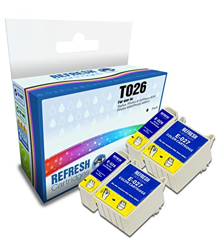 Refresh Cartridges Compatible Ink Cartridge Replacement for Epson T026 (Multi-Colour)