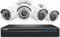 SANNCE 8CH 1080P POE CCTV Camera System and 4pcs 2.0MP Outdoor Bullet Camera with Bulid-in Microphone, IP66 Weatherproof, Day/Night Vision, Email Alert with Screenshot