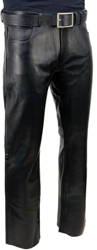 Milwaukee Leather Men's Premium Leather Pants (Black, Size 36) (S)