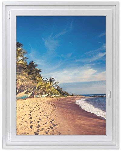 Fensterfolie Sonnenschutz I Hochwertige Folie für Fenster - selbsthaftend I Dekofolie für Bad, Küche, Kinderzimmer - Wasserfest, Beständig - Made in Germany