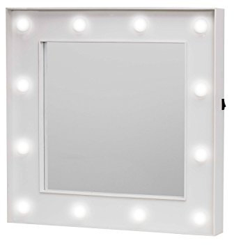 Magnum Brands Group Thumbs Up Hollywood Wall Mount Selfie Lighting Mirror, White, 30,5 x 4 x 30,5 cm, LO-HLYWMIR