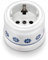 Fontini 30202612 Presa 2P+TTL (Schuko) 16A Porcellana Decorata Blu