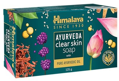 Himalaya Ayurveda Clear Skin Soap, Specially Made With Traditional Ayurvedic Oil, Infused with Herbs, 125 g