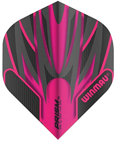WINMAU Prism Alpha Black & Pink Extra Dicke Dart Flights - 1 Sätze pro Packung (3 Flights insgesamt)