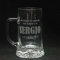 regalo grabado Jarra Cerveza personalizada y grabada con Dibujo, Nombre, Logo, Escudo.. Vidrio (Asa a la Izquierda)