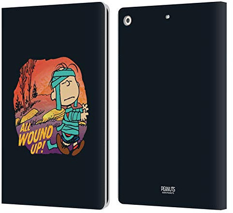 Head Case Designs Offizielle Peanuts Linus Mummy Spooktacular Leder-Wallet-Hülle Kompatibel mit Apple iPad 10.2 2019/2020/2021