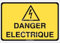AUA SIGNALETIQUE - Panneau Danger électrique Horizontal - 600x420 mm, Aluminium Dibond 3mm