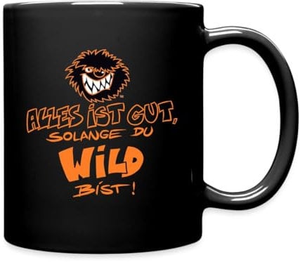 Spreadshirt Die Wilden Kerle Spruch Motto mit Logo Tasse Einfarbig, One size, Schwarz