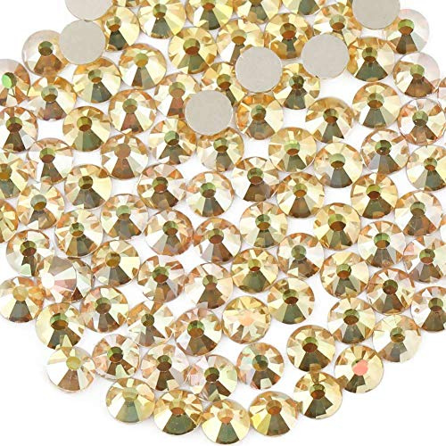 Beadsland 1440 Pezzi Strass Retro Piatto,Cristalli Strass per Unghie,Oro Metallico,SS20(4,6-4,8 mm)