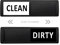 Spülmaschine Magnet clean Dirty Sign Indicator/Kitchen Geschirrspüler Kühlschrank Magnet/Leicht zu lesen und zu verschieben/Starke magnetische Rückseite mit Aufklebern (Schwarz & Weiss)