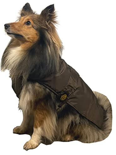 Fashion Dog Hunde-Regenmantel mit Fleecefutter - Braun - 51 cm