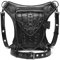 Gothic-Gürteltasche, Leder, Steampunk-Tasche, Geldbörse, Kette, Beintasche, Crossbody, Schultertasche, Kuriertasche, Hüfttasche, Schnürung, Large